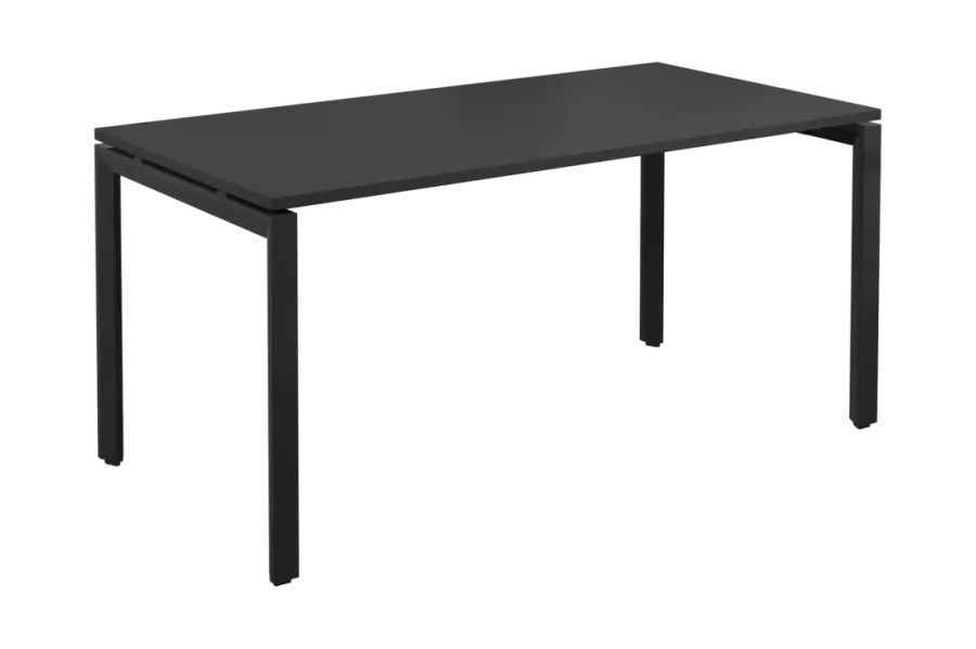 SEK-U - 16 stůl kancelářský, kovová podnož černá, deska 25 mm, široký 1600 mm, antracit